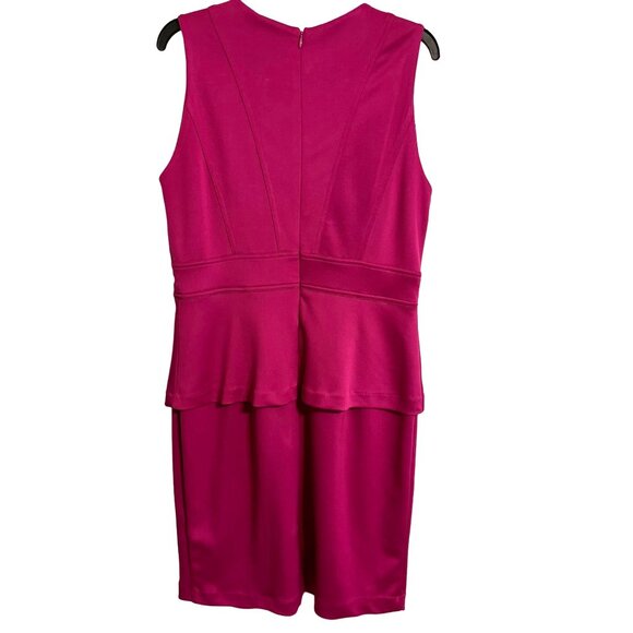 Shelby & Palmer Hot Pink Sleeveless Peplum Sheath Career Cocktail Dress Size 10 - Picture 2 of 10